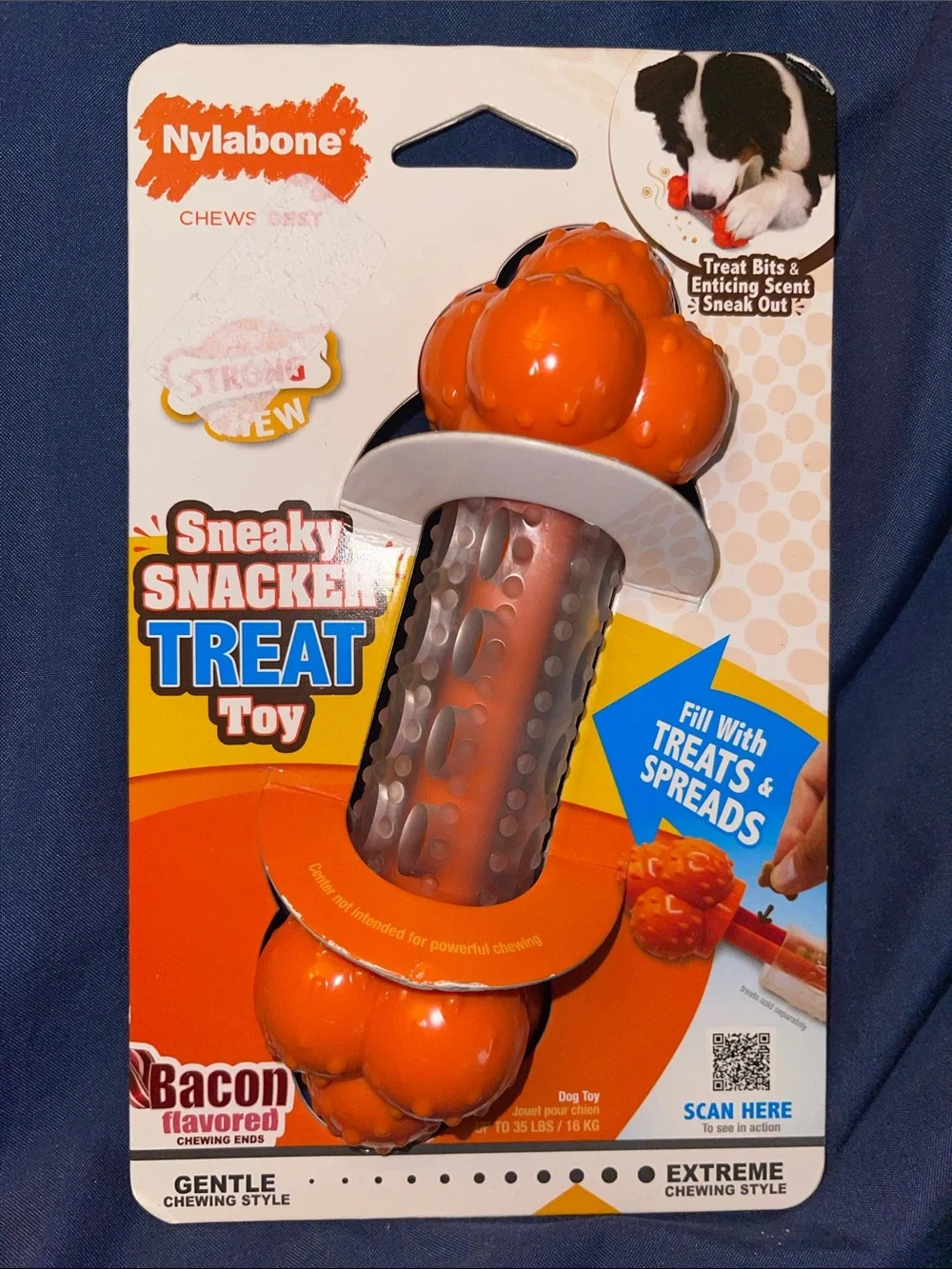 Nolan one - Sneaky Snacker Treat Toy - Orange